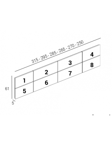 Cabecero Classic 8 plafones