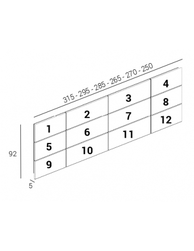 Cabecero Classic 12 plafones