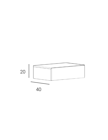 Mesita de noche DARA un cajón alto