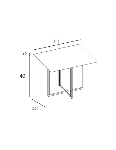 Mesita de noche ARTE cuadrada