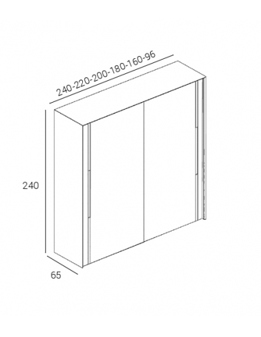 Armario SELENE dos puertas correderas