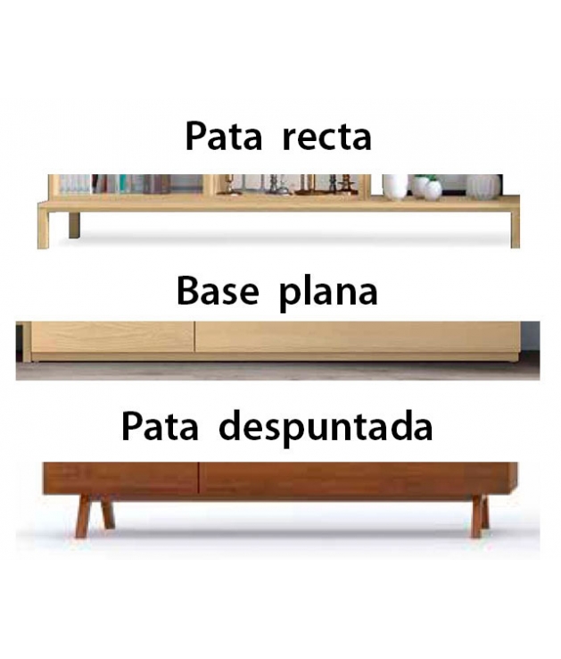 Vitrina Zoe pata despuntada 120 cm