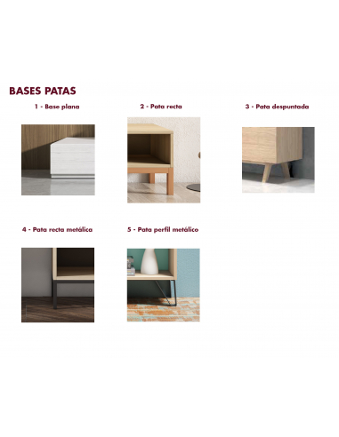 Aparador Zoe 180 cm puertas y cajones